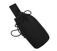Riñonera Mythrojan con Cordón, Bolsa de Cinturón Medieval, Accesorios para Disfraces Renacentistas, Bolsa Larp, Monedero de Cosplay, Monedero Antiguo Vintage - Negro, 8" x 6.5"