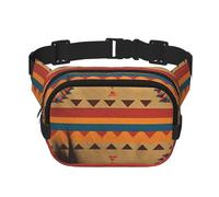 Riñonera Native American para mujer, impermeable, ajustable, riñonera, moderna, casual, para correr, entrenamiento, senderismo, viajes, color negro, talla única, Black, Talla única