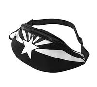 Riñonera negra con bandera de Arizona para correr, senderismo, viajes, entrenamiento, pasear al perro, deportes, pesca, riñonera, Black, Talla única