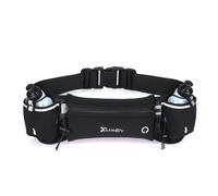 Riñonera neutra deportiva con tira reflectante nocturna, conector para auriculares y bolsa de hervidor. Bolsa para teléfono móvil, riñonera neutral, riñonera, Riñonera negra con hervidor de agua,