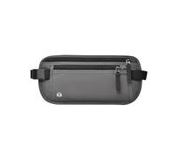 Riñonera oculta ligera para viajes, antisudor, almacenamiento seguro para tarjetas de teléfono, dinero en efectivo, transpirable, antidesnatación, gris oscuro