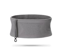 Riñonera oculta transpirable de punto para correr, alta elasticidad, transpirable, deportiva, para senderismo, pasear a los perros, Gris M