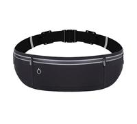 Riñonera oculta transpirable para correr, bolsa de cintura invisible deportiva para hombres y mujeres, senderismo, perros, caminar, correr, riñonera para teléfono, Color negro.