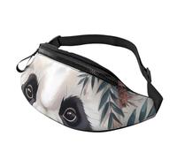 Riñonera Panda Lovely Head Printed Bolsos Bandolera Casual Bandoleras Unisex Riñoneras para Camping Correr Deportivas