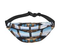 Riñonera para cabina de avión, resistente al agua, riñonera para correr para mujer con opciones de uso versátiles, práctico agujero para auriculares, ideal para viajes y entrenamiento, riñonera