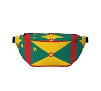 Riñonera para correr con diseño de bandera de Granada, soporte para teléfono sin rebote para gimnasio, bolsa cruzada impermeable con correa ajustable