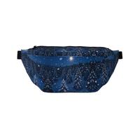 Riñonera para correr con diseño de pino de nieve de invierno, soporte para teléfono sin rebote para gimnasio, bolsa cruzada impermeable con correa ajustable