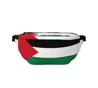 Riñonera para correr con la bandera del Estado de Palestina, soporte para teléfono sin rebote para gimnasio, bolsa cruzada impermeable con correa ajustable