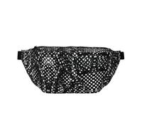 Riñonera para correr con puntos corrugados en blanco y negro, soporte para teléfono sin rebote para gimnasio, bolsa cruzada impermeable con correa ajustable