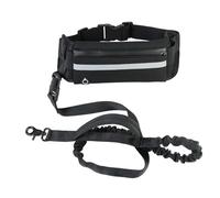 Riñonera para correr con tira reflectante, correa para pasear al perro, trotar por la noche, con correa, actividades al aire libre, bolsa de cintura impermeable para mujer