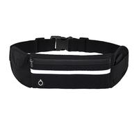 Riñonera para correr, resistente al agua, para senderismo, fitness, ajustable, para teléfono, impermeable, con bolsa de agua suave, Black