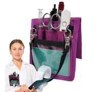 Riñonera para enfermera, poliéster 900D, 11,5 x 26 cm, organizador de cintura para enfermera, riñonera de enfermería con bolsillo para engranajes, cinturón pequeño con soporte para cinta, bolsa de