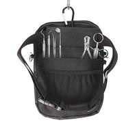Riñonera para enfermera, práctico kit de herramientas de almacenamiento para el cuidado de enfermería, bolsa de hombro profesional con múltiples compartimentos, Black, 1