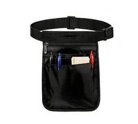 Riñonera para enfermeras, riñonera ajustable, riñonera de trabajo, multifuncional, herramienta con varios compartimentos, riñonera para cuidadores, camareros, peluqueros, color negro