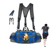 Riñonera Para Exteriores, Riñonera Para Senderismo - Riñonera Para Senderismo Con Soporte Para Botella De Agua | Riñonera De Senderismo Con 2 Portabotellas Deportivas Para Correr, Trotar, Acampar, Pes