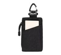 Riñonera para exteriores, tela impermeable, 13,5 x 8 x 1 cm, riñonera para exteriores, cinturón deportivo, cierre de cremallera, para viajes de senderismo, salidas a la playa, mandados diarios, Black