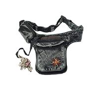 Riñonera para festival, hippie, Goa, atrapasueños, sol, llavero, Nepal, Sol Gris, talla única, Bolsa de viaje, Bolsito