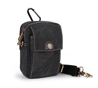 Riñonera para Hombre Bolso Bandolera pequeño de Cuero con cinturón for Colgar en la Cintura(Colour 3)