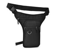 Riñonera para hombre, resistente al agua, para teléfono, motocicleta, equitación, hombro, muslo, para correr, Color negro.