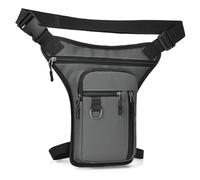 Riñonera para hombre, resistente al agua, para teléfono, motocicleta, equitación, hombro, muslo, para correr, Color gris