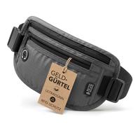 Riñonera para hombre y mujer con protección RFID, antirobo, impermeable, correa ajustable 44,5 - 79,5 cm, 2 modos de transporte, riñonera de viaje, deporte, festival al aire libre, gris, Einheitsgröße