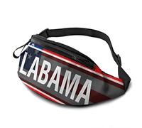 Riñonera para Hombres y Mujeres, Alabama On USA Flag Riñonera con cinturón Ajustable Sling Pocket Crossbody Shoulder Bag Chest Bag para Viajar Senderismo Ciclismo Correr