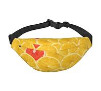 Riñonera para hombres y mujeres, bolsa de cintura cruzada de verano con estampado de limón para entrenamiento, deportes, viajes, Como se muestra en la imagen, Talla única, Mochila casual
