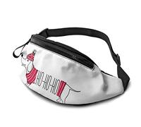 Riñonera para Hombres y Mujeres, Ho Ho Dog Riñonera con cinturón Ajustable Sling Pocket Crossbody Shoulder Bag Chest Bag para Viajar Senderismo Ciclismo Correr