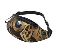 Riñonera para hombres y mujeres, mochila bandolera para todas partes, bolsa de cinturón de flamencos tropicales, Engranajes Steampunk geniales, Talla única