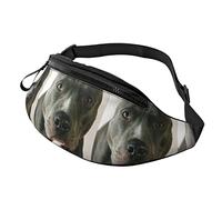 Riñonera para Hombres y Mujeres Pitbull Cara Divertida Correas Ajustables riñonera Monedero Caminar el Perro Bolsa de teléfono