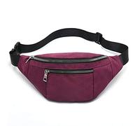 Riñonera para hombres y mujeres, resistente al agua, con correa ajustable para viajes, senderismo, correr, deportes al aire libre., (sin agujero para auriculares) fucsia, Talla única, 1 unidad