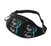 Riñonera para Hombres y Mujeres, riñonera con Correas Ajustables para concienciación sobre el cáncer de Ovario, riñonera para Gimnasio