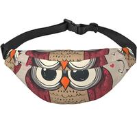 Riñonera para hombres y mujeres, riñonera con sabor a galleta macarrón, cangurera cruzada para viajes, caminar, correr, Love Owl, Talla única, moda