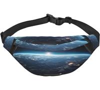 Riñonera para hombres y mujeres, riñonera inteligente Corgi Crossbody para viajes, caminar, correr, riñonera, Espacio Exterior Vistas desde la nave espacial, Talla única, moda