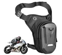 Riñonera para moto, riñonera impermeable con funda rígida, riñonera multibolsillos para hombre y mujer, riñonera para muslo para moto, riñonera para abdomen para moto, riñonera para senderismo