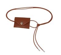 Riñonera para mujer, ajustable, de piel sintética, con lazo, para uso diario, para mujer, Brown, Talla única, Mass Beauty