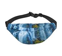 Riñonera para mujer, con estampado de río de cascada, riñonera cruzada con correa ajustable, bolsa de cinturón de moda, Como se muestra en la imagen, Talla única, Mochila casual