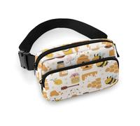 Riñonera para mujer, diseño de abeja, miel, colmena, oso, riñonera, bolso cruzado para mujer