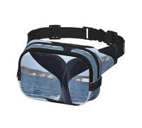 Riñonera para Mujer y Hombre, Bolso de Cintura con diseño de Cola de Ballena y Correas Ajustables, Bolso de Pecho, Bolso de Viaje Tipo Bandolera