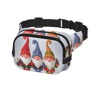 Riñonera para Mujer y Hombre, Bolso de Cintura con diseño de gnomos navideños e invernales, con Correas Ajustables, Bolso de Pecho, Bolso de Viaje Tipo Bandolera.