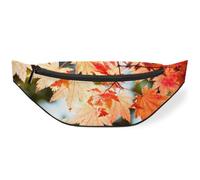 Riñonera para mujeres, hombres, niñas, niños, riñoneras, bolsa de cinturón para viajes, deportes, correr, hojas de arce y otoño, color, M