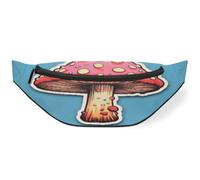 Riñonera para mujeres, hombres, niñas, niños, riñoneras, riñoneras, bolsa de cinturón para viajes, deportes, correr, patrón de hongos, color, M