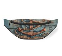 Riñonera para mujeres, hombres, niñas, niños, riñoneras, riñoneras, bolsa de cinturón para viajes, deportes, correr, ancla náutica vintage, color, M