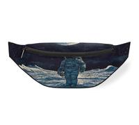 Riñonera para mujeres, hombres, niñas, niños, riñoneras, riñoneras, bolsa de cinturón para viajes, deportes, correr, galaxia, planeta, astronautas, color, M