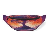 Riñonera para mujeres, hombres, niñas, niños, riñoneras, riñoneras, bolsa de cinturón para viajes, deportes, correr, galaxia, planeta, árbol del bosque, color, M