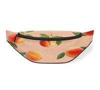 Riñonera para mujeres, hombres, niñas, niños, riñoneras, riñoneras, bolsa de cinturón para viajes, deportes, correr, fruta, melocotón, color, M