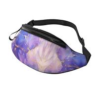 Riñonera para mujeres y hombres, con correa ajustable, ligera e impermeable, Azul Morado 19, Talla única, Mochila de trekking