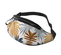 Riñonera para mujeres y hombres, con correa ajustable, ligera e impermeable, Hojas 3, Talla única, Mochila de trekking