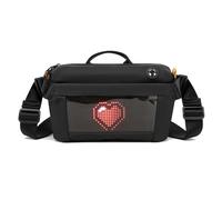 Riñonera para mujeres y hombres, cosas de moda, ciclismo, viajes, bolsa cruzada con pantalla LED, Black, Mass Beauty