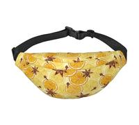 Riñonera para Mujeres y Hombres, limón, Naranja, Especias de cidra, riñonera Grande para Entrenamiento, Senderismo, Correr, Viajes, Talla única